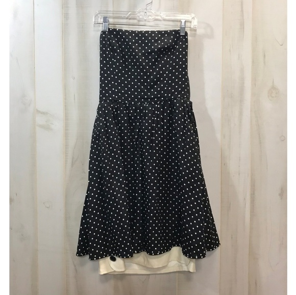 Vintage Valentino Night Black White Polka Dress